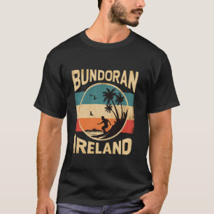 T-shirt Bundoran Ireland Ville Passionnée De Surf Wav