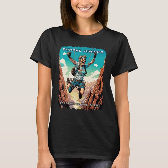 T-shirt Bungee Jumping Expérience Thrill Adventure (Devant)
