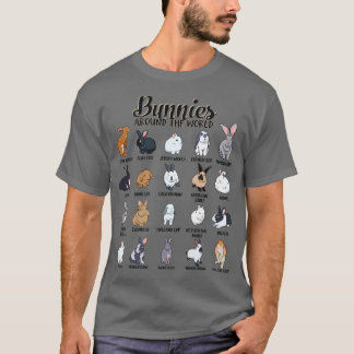 T-shirt Bunnies autour du monde Races de lapins