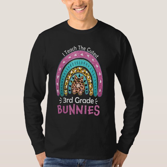 T-shirt Bunnies De 3E Année J'Enseigne Le Leopard Le Plus  (Devant)