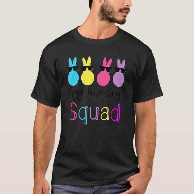 T-shirt Bunnies de Pâques chasse aux oeufs Squad Girls Boy (Devant)