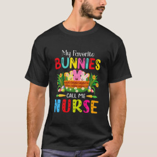 T-shirt Bunnies Favoris Pâques Scrubs ER NICU PICU CNA L