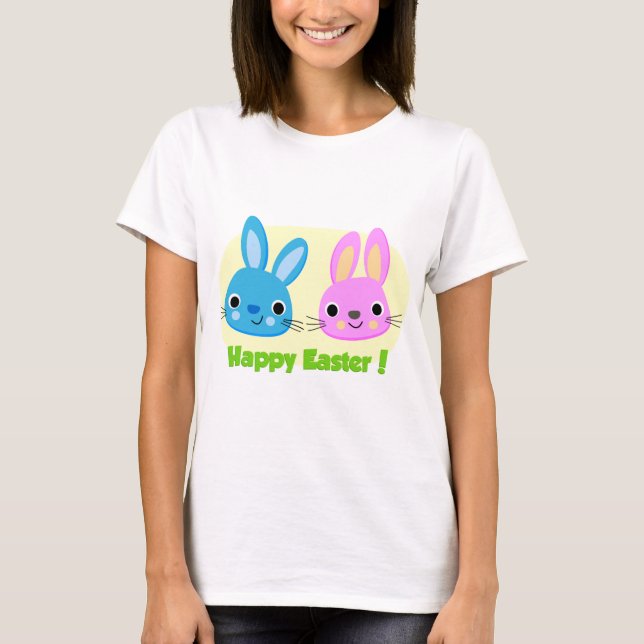 T-SHIRT BUNNIES "HAPPY EASTER" (Devant)