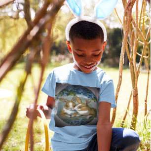 T-shirt Bunnies vintages de Pâques Camion Texturés Enfants