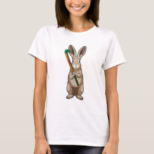 T-shirt Bunny at Hockey with Hockey stick