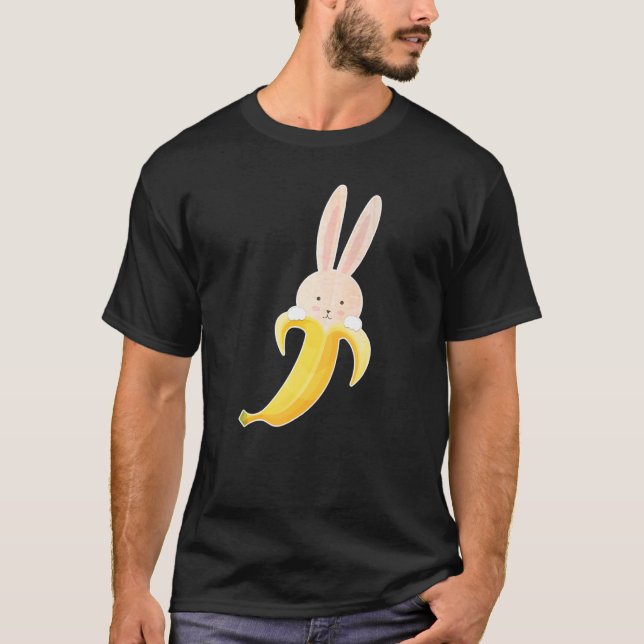 T-shirt Bunny Banana Bunnana mignonne lapin Peint Banane (Devant)