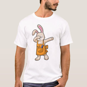 T-shirt Bunny comme coiffeur avec peigne et ciseaux