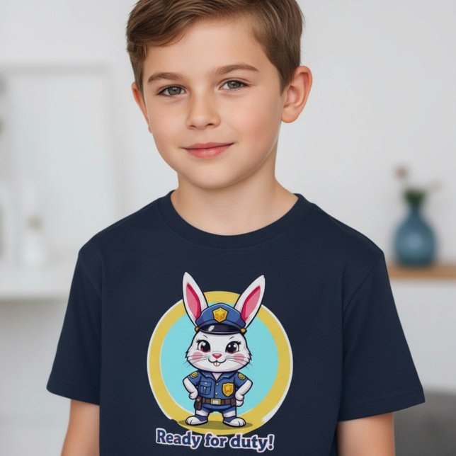 T-shirt Bunny Cop - Prêt pour le service ! (Créateur téléchargé)