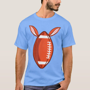 T-shirt Bunny de football de Pâques Oreilles Joyeux T-Shi