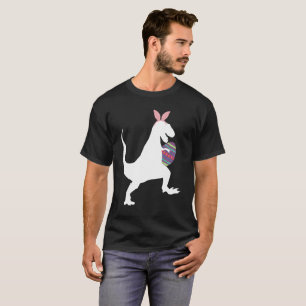 T-shirt Bunny de Pâques T-Rex tenant Oeuf de Pâques Pasc