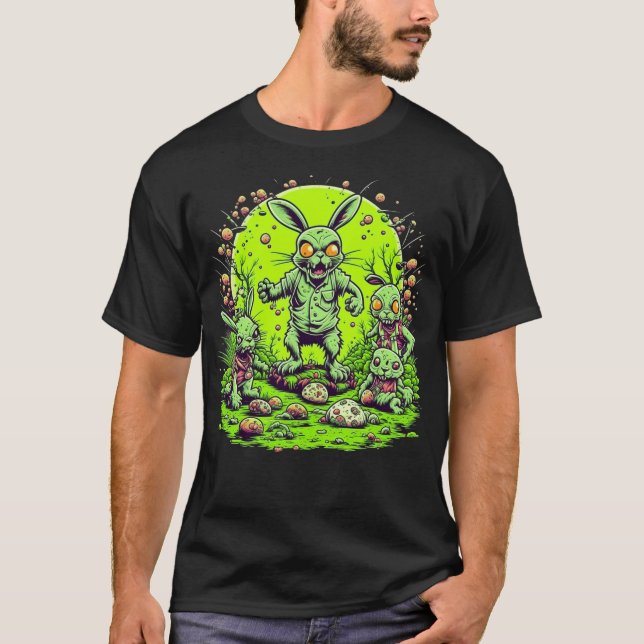 T-shirt Bunny de Pâques Zombie (Devant)