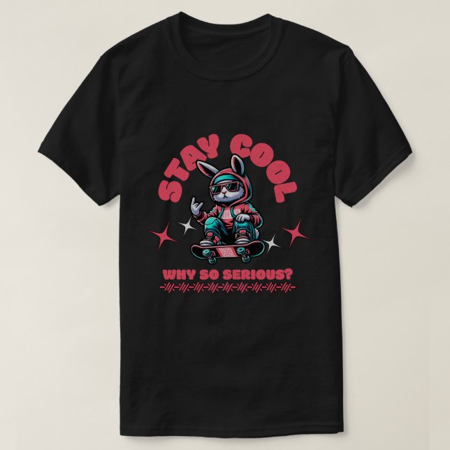 T-shirt Bunny de skateboard cool (Design devant)