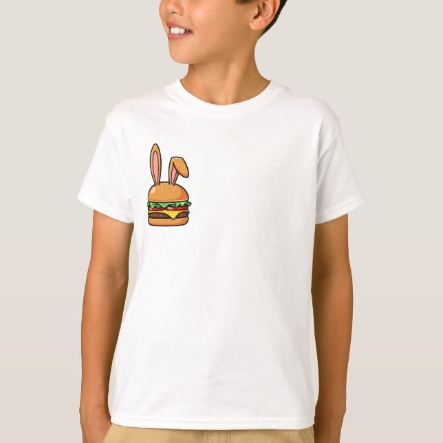 T-shirt Bunny Ears Burger Pâques Enfants (Devant)
