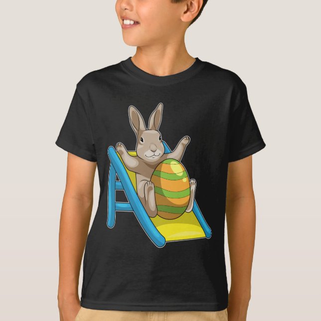T-shirt Bunny Easter Easter oeuf Slide (Devant)