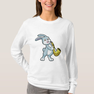 T-shirt Bunny en musique avec saxophone