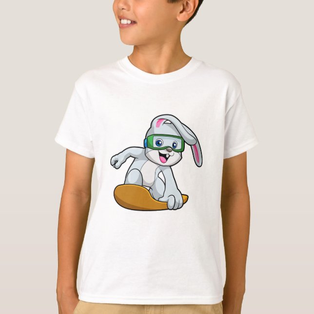 T-shirt Bunny en Snowboard avec Snowboard (Devant)
