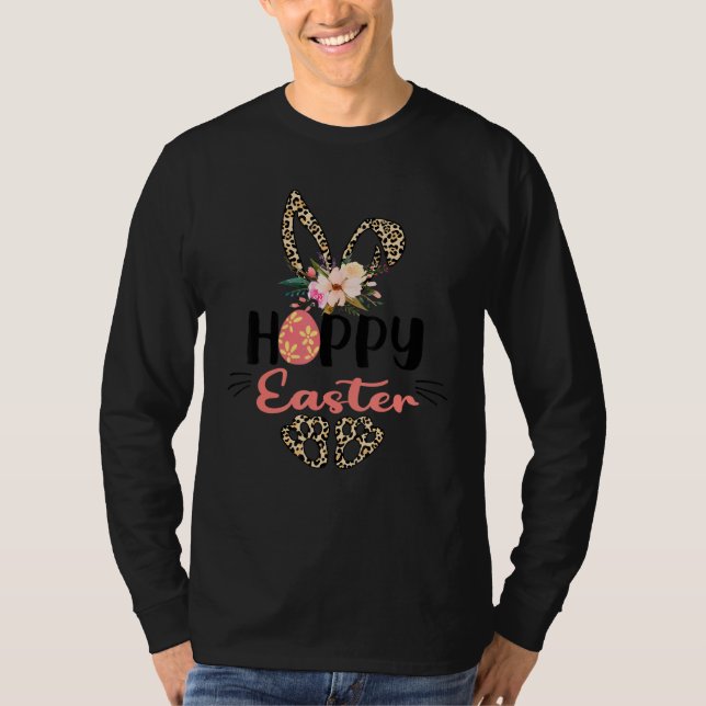 T-shirt Bunny Est Hoppy avec Leopard (Devant)