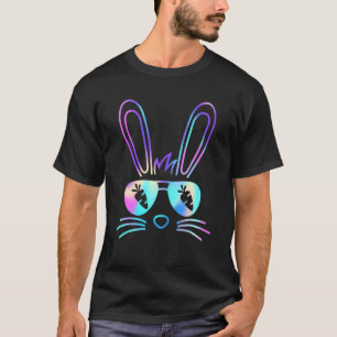 T-shirt Bunny Face Lunettes de soleil de Pâques Carotte po