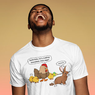 T-shirt Bunny fait chocolat poop drôle dessin animé