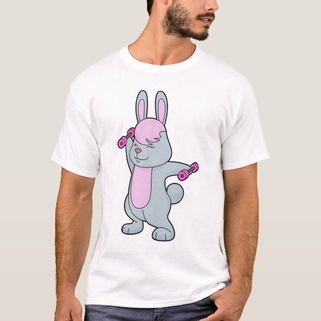 T-shirt Bunny Fitness Dumbbell (Devant)