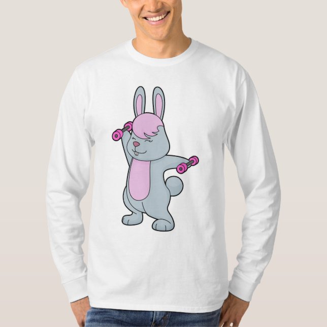 T-shirt Bunny Fitness Dumbbell (Devant)