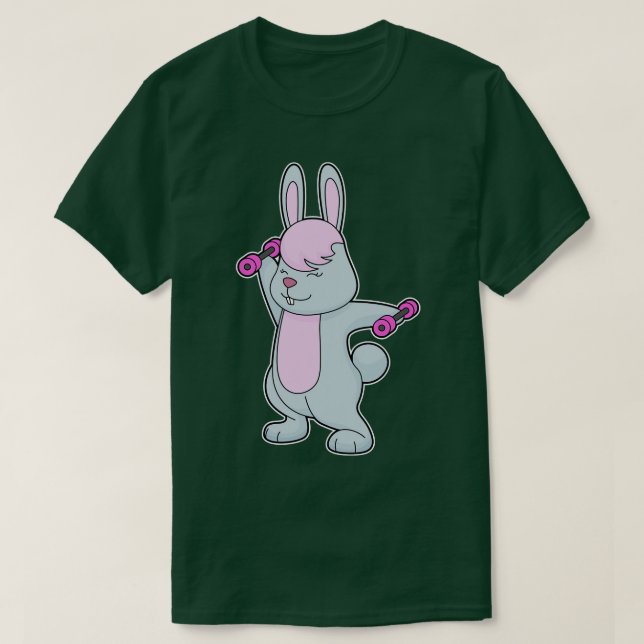 T-shirt Bunny Fitness Haltère (Design devant)