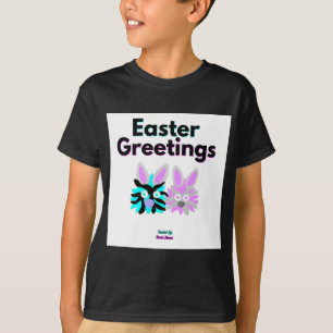 T-shirt Bunny Fuzzies Garçons Black Basic T Shirt