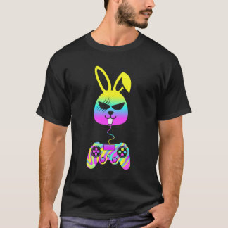 T-shirt Bunny Gamer Angry Gamer Bunny Jeu Controll