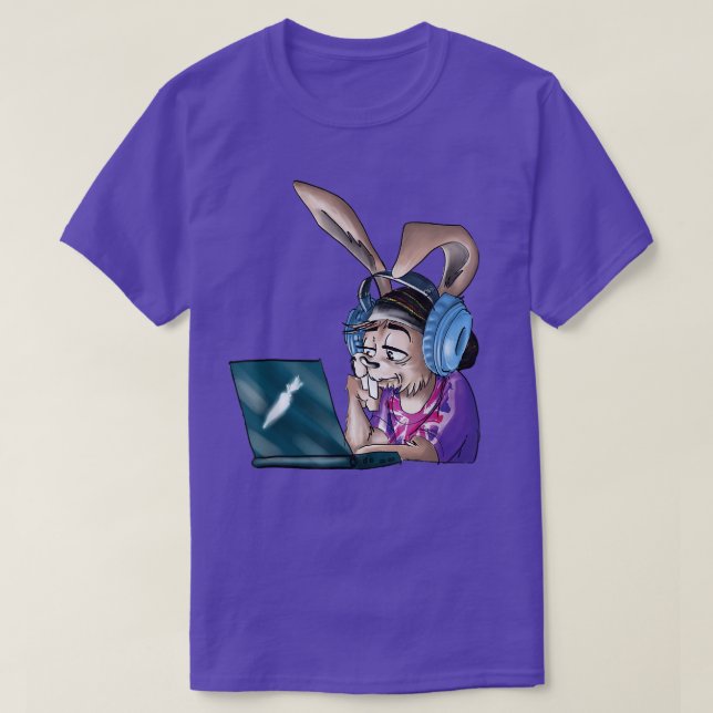 T-shirt Bunny Gamer jeu vidéo Geek Bunny ne peut pas vous  (Design devant)
