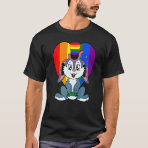 T-shirt Bunny Gamer Lgbt Q Cute Gay Mer Pride Ally Rainbow