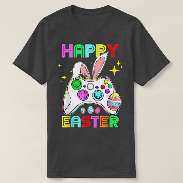 T-shirt Bunny Gaming Contrôleur Vidéo Jeu Lover Gamer Eas (Design devant)