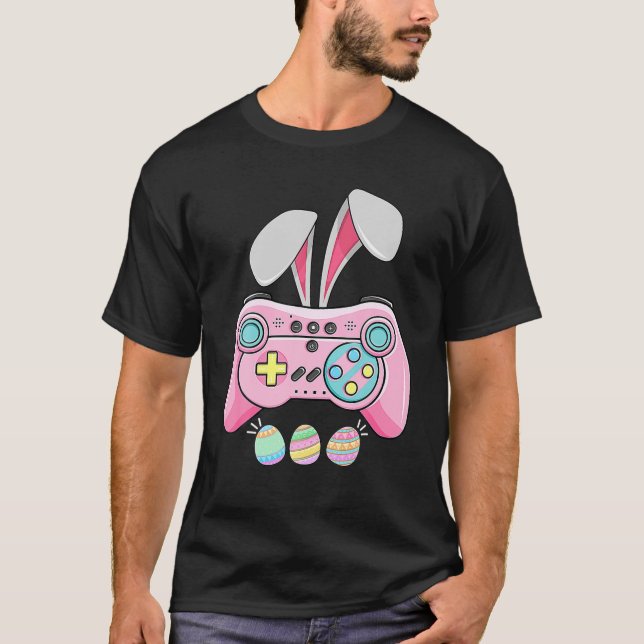 T-shirt Bunny Gaming Controller Vidéo Jeu Lover, Gamer Ea (Devant)
