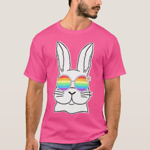 T-shirt Bunny Gay pride Lgbtq Bunny Lunettes de soleil arc
