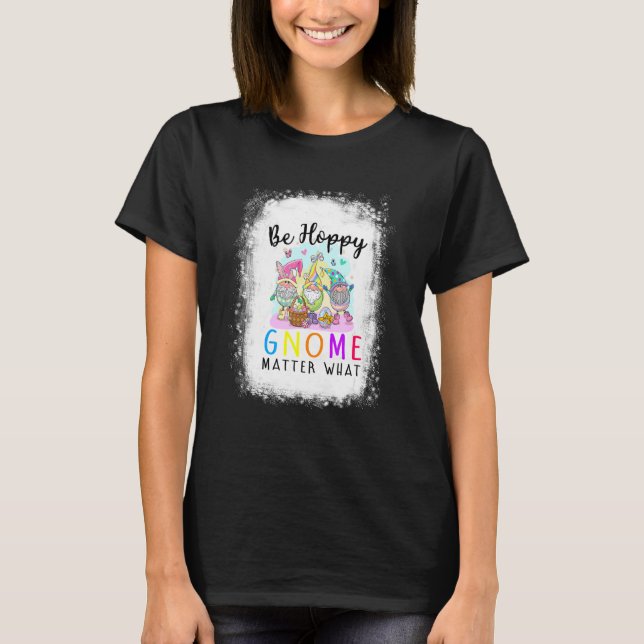 T-shirt Bunny Gnome Rabbit Eggs Hunting Happy Easter Day F (Devant)