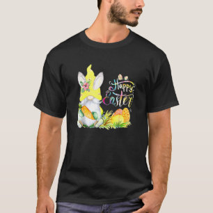 T-shirt Bunny Gnome Rabbit Eggs Hunting Happy Easter Day F
