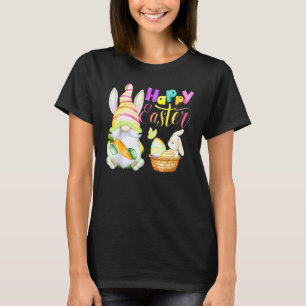 T-shirt Bunny Gnome Rabbit Eggs Hunting Happy Easter Day F