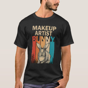 T-shirt Bunny Graphic Correspondant Maquillage Rétro Artis