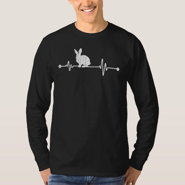 T-shirt Bunny Heartbeat Rabbit Graphic (Devant)