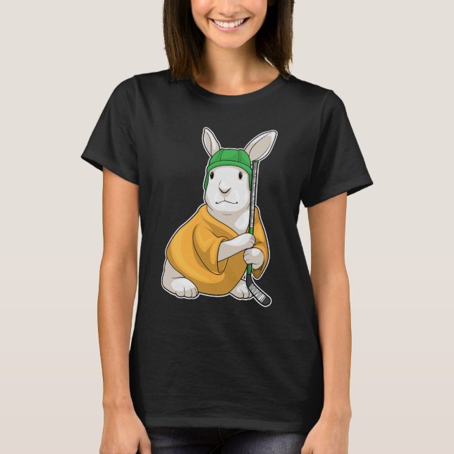 T-shirt Bunny Hockey sur glace bâton de hockey sur glace (Devant)