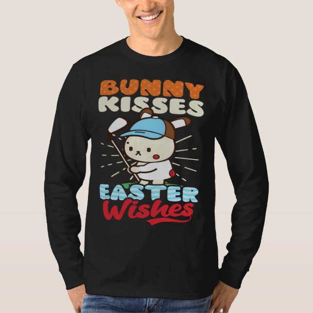 T-shirt Bunny Kisses Easter Wishes Golf Easter (Devant)