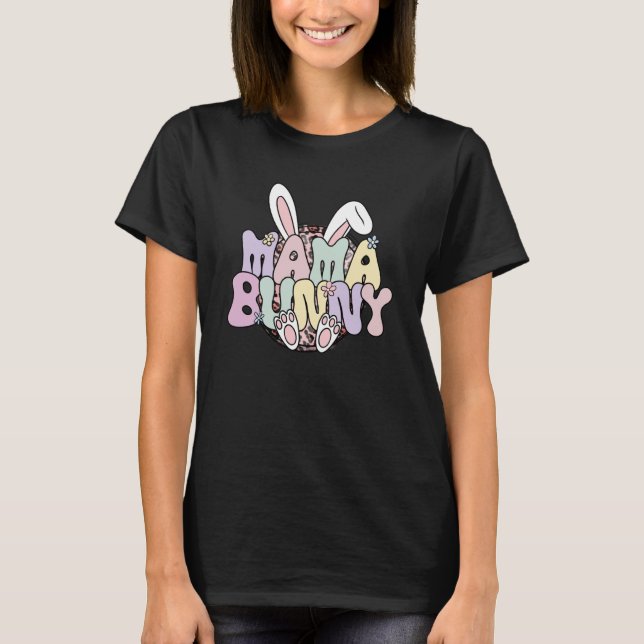 T-shirt Bunny Mama Animal Animaux Animaux Propriétaire Rab (Devant)