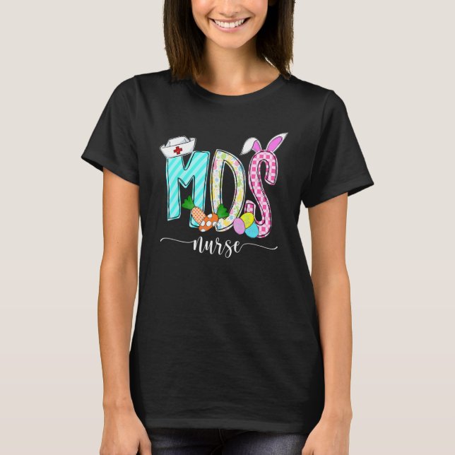 T-shirt Bunny Mds Ensemble De Données Minimales Infirmière (Devant)