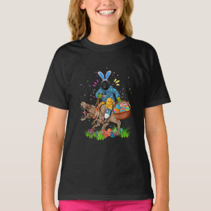 T-shirt Bunny Newfoundland Dog équitation Dinosaure Pâques