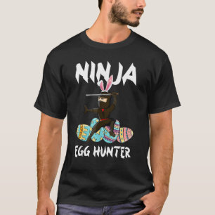 T-shirt Bunny Ninja Cute Oeufs Chasseur Jour de Pâques