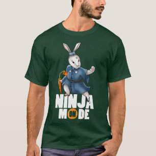 T-shirt Bunny Ninja Mode Nunchucks Kendo Katana Martial Ar
