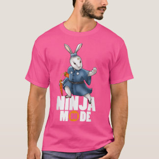 T-shirt Bunny Ninja Mode Nunchucks Kendo Katana Martial Ar