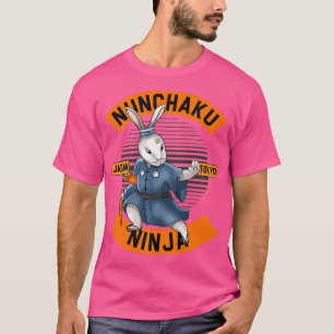 T-shirt Bunny Ninja Nunchucks Japon Nuchaku Katana Martial