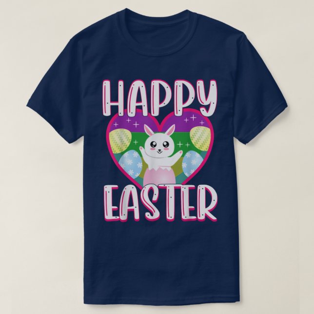T-shirt Bunny Nurse Stethoscope Joyeux Oeufs de Pâques Rab (Design devant)