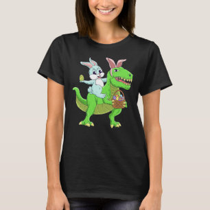T-shirt Bunny Pâques équitation Dinosaure T Rex Enfants Pâ