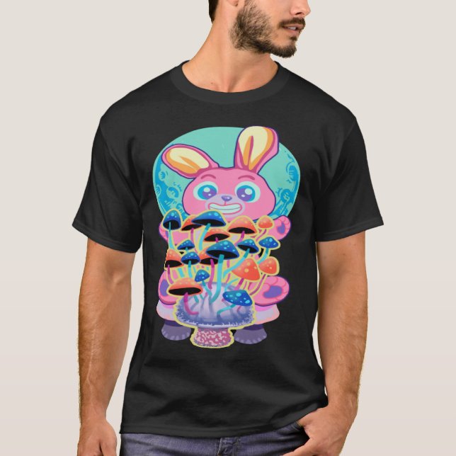 T-shirt Bunny Pastel Goth And Mushrooms (Devant)